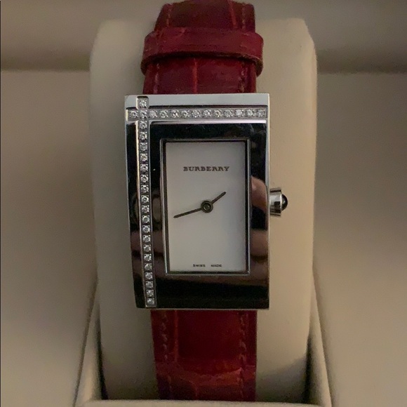 Burberry Diamond and Alligator Watch - Picture 3 of 8